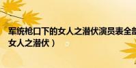 軍統槍口下的女人之潛伏演員表全部(電視劇軍統槍口下的女人之潛伏)