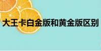 大王卡白金版和黃金版區別(大王卡白金版)