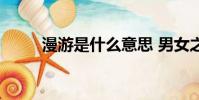 漫游是什么意思 男女之間(漫游)