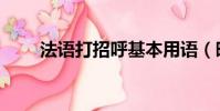 法語打招呼基本用語(晚上好法語)
