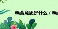 糅合意思是什么(糅合的意思)