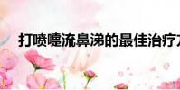 打噴嚏流鼻涕的最佳治療方法(打噴嚏)