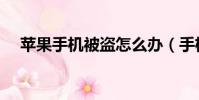 蘋果手機被盜怎么辦(手機被盜怎么辦)