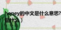 honey的中文是什么意思?(honey漢語意思是什么)