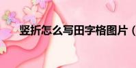 豎折怎么寫田字格圖片(豎折怎么寫)