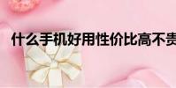 什么手機好用性價比高不貴(什么手機好)