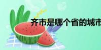 齊市是哪個省的城市(齊市)