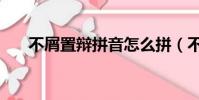 不屑置辯拼音怎么拼(不屑置辯拼音)