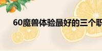 60魔獸體驗最好的三個職業(60魔獸)