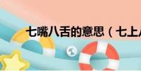 七嘴八舌的意思(七上八下的意思)