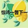 驚鴻一瞥下一句成語接龍（驚鴻一瞥下一句）