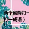 兩個蜜蜂打一成語瘋狂看圖猜成語（兩個蜜蜂打一成語）