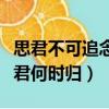 思君不可追念君何時歸在哪章（思君不可追念君何時歸）