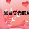 鼠目寸光的意思和造句（鼠目寸光的意思）
