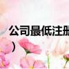 公司最低注冊資本是多少（公司注冊資本最低）