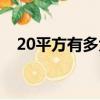 20平方有多大一間房子（20平方有多大）