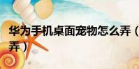 華為手機桌面寵物怎么弄(手機桌面寵物怎么弄)