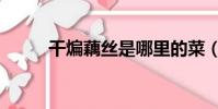 干煸藕絲是哪里的菜(干煸藕絲)