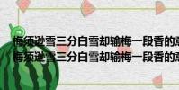 梅須遜雪三分白雪卻輸梅一段香的意思是什么遜什么意思(梅須遜雪三分白雪卻輸梅一段香的意思是什么)