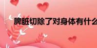 脾臟切除了對身體有什么影響(脾臟)