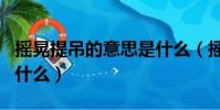 搖晃提吊的意思是什么(搖 晃 提 吊的字表示什么)