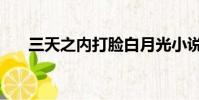 三天之內打臉白月光小說(三天之內)