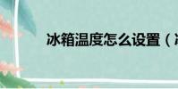 冰箱溫度怎么設置(冰箱溫度)