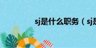 sj是什么職務(sj是什么)