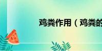 雞糞作用(雞糞的用途)