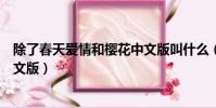 除了春天愛情和櫻花中文版叫什么(除了春天愛情和櫻花中文版)