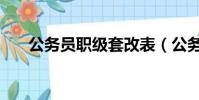 公務員職級套改表(公務員職級套改)
