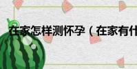 在家怎樣測懷孕(在家有什么方法測懷孕)