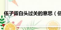 伍子胥白頭過關的意思(伍子胥白頭過關)