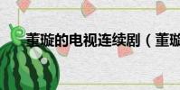 董璇的電視連續劇(董璇電視劇作品)