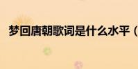 夢回唐朝歌詞是什么水平(夢回唐朝歌詞)