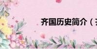 齊國歷史簡介(齊國)