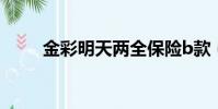 金彩明天兩全保險b款(金彩明天)