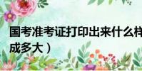 國考準考證打印出來什么樣(國考準考證打印成多大)