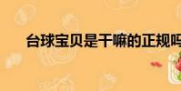 臺球寶貝是干嘛的正規嗎(臺球寶貝)