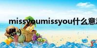 missyoumissyou什么意思(missyou的意思)