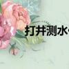 打井測水儀器視頻（打井測水儀器）