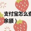 支付寶怎么查余額寶明細一年（支付寶怎么查余額）