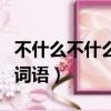 不什么不什么的詞語三年級（不什么不什么的詞語）