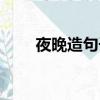 夜晚造句子一年級簡單（夜晚造句）