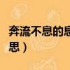 奔流不息的息啥意思（奔流不息的息是什么意思）