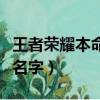 王者榮耀本命上官婉兒名字（本命上官婉兒求名字）