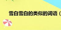 雪白雪白的類似的詞語(雪白雪白的)