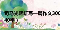 司馬光砸缸寫一篇作文300(司馬光砸缸作文40字)