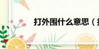 打外圍什么意思(打外圍)