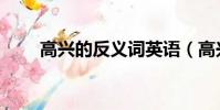 高興的反義詞英語(高興的反義詞)